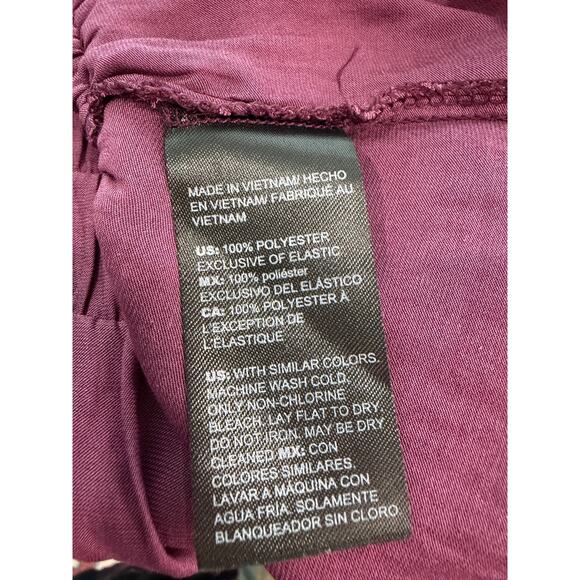 WHBM Purple Sleeveless Ruffle Neck Peplum Top Smocked Waist L EUC - Picture 5 of 7